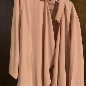 Plus size/extended size 5x Beautiful Blush Duster with ruffled color